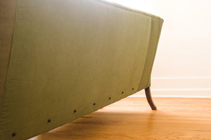 Military Canvas Clawfoot Sofa