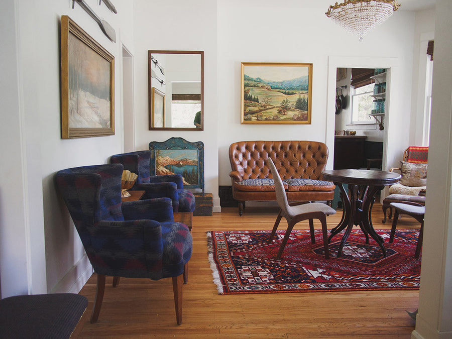 Antique Leather Settee