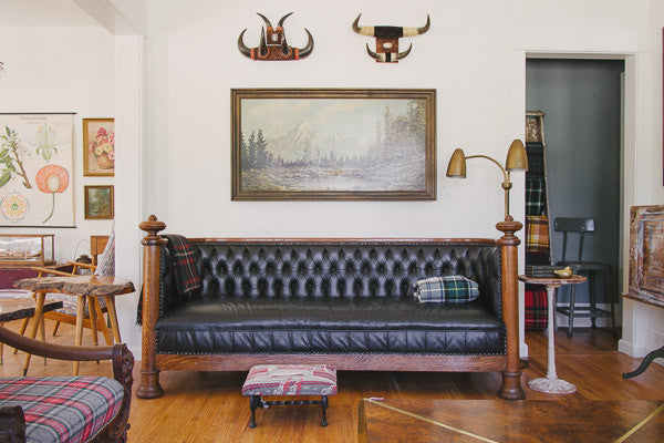 Oak & Leather Chesterfield