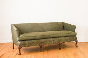 Military Canvas Clawfoot Sofa