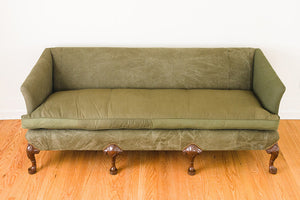 Military Canvas Clawfoot Sofa