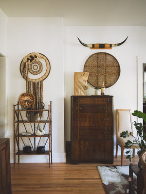 Vintage Bamboo Shelf