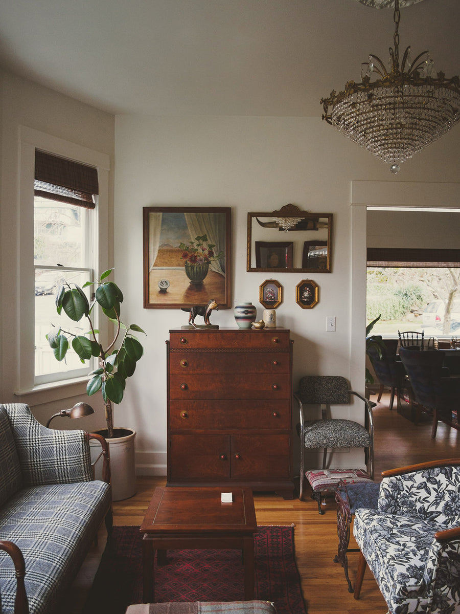 Walnut & Brass End Table