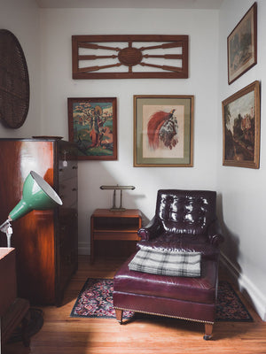 Leather Chair & Ottoman