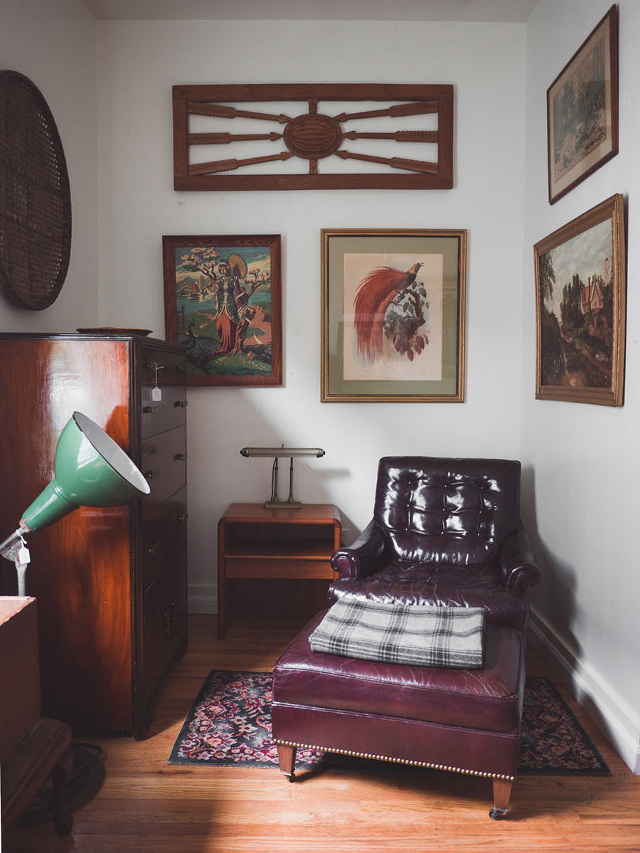 Leather Chair & Ottoman