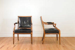 Leather Captain's Arm Chairs