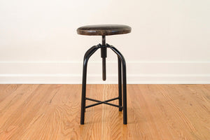 HS Collection Leather Stool