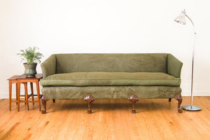 Military Canvas Clawfoot Sofa