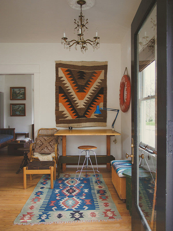 Vintage Kilim Trunk Bench