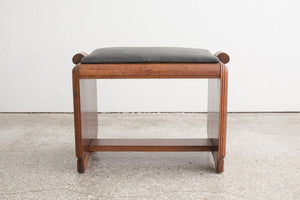 Art Deco Leather Stool