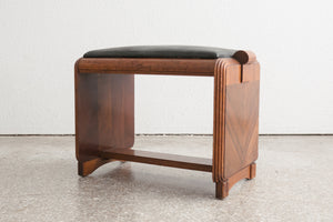 Art Deco Leather Stool
