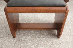Art Deco Leather Stool