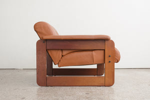 Pair Mid Century Leather Chairs