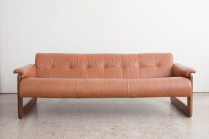Mid Century Leather Sofa