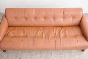 Mid Century Leather Sofa