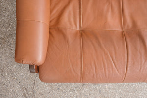 Mid Century Leather Sofa