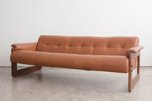 Mid Century Leather Sofa