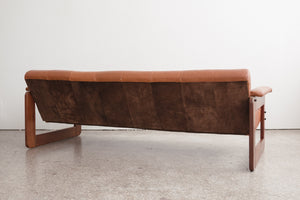 Mid Century Leather Sofa