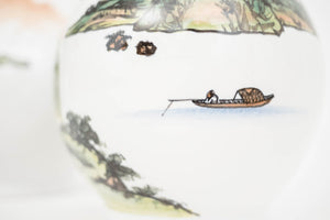 Pair Vintage Landscape Vases