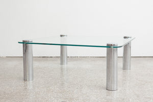 Glass & Chrome Coffee Table