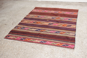 4x5 Turkish Kilim Rug | BESEN