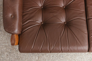 MC Ekornes Leather Sofa