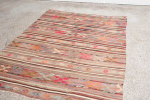 5x6 Turkish Kilim Rug | AYSUN