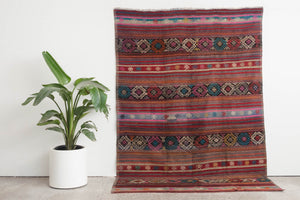 5.5x8 Turkish Kilim Rug | AFET