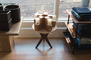 MC Travertine Side Table
