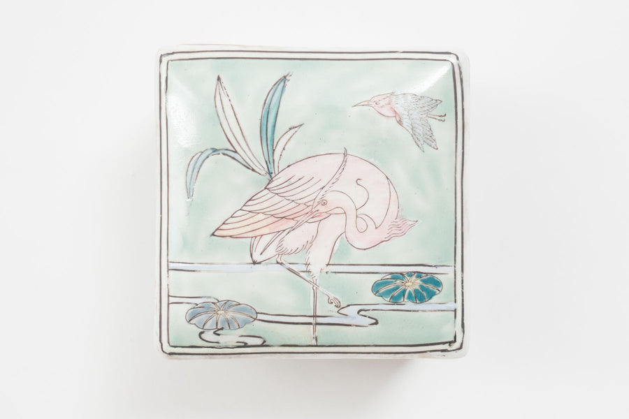 Porcelain Crane Box