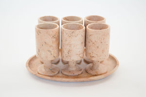 Carved Drinkware Set