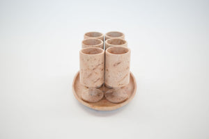 Carved Drinkware Set
