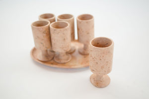 Carved Drinkware Set