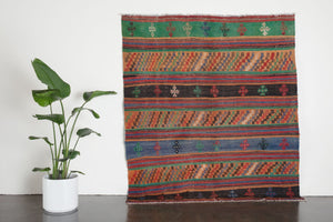 6x7 Turkish Kilim Rug | DESTAN