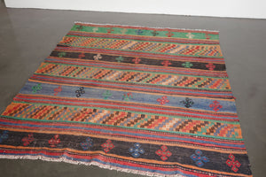 6x7 Turkish Kilim Rug | DESTAN