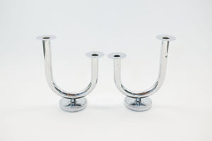 Chrome 'Taurex' Candelabra Set