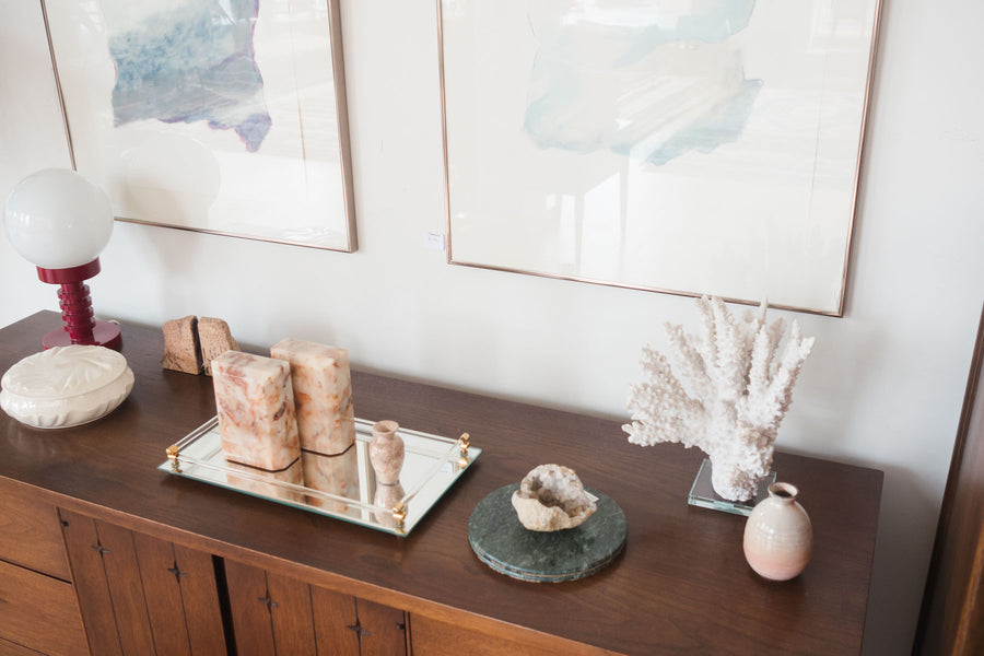 1970s Polished Marble Bookends