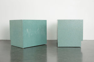 Grasscloth Nightstand Pair