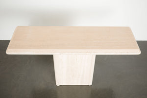 Travertine Console Table