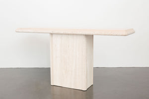 Travertine Console Table