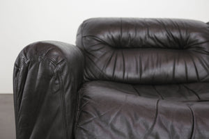 Leather & Chrome Loveseat