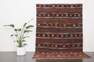 6.5x9 Turkish Kilim Rug | ERKIN