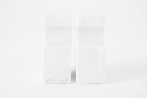 Sculptural Marble Bookends