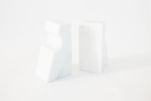 Sculptural Marble Bookends