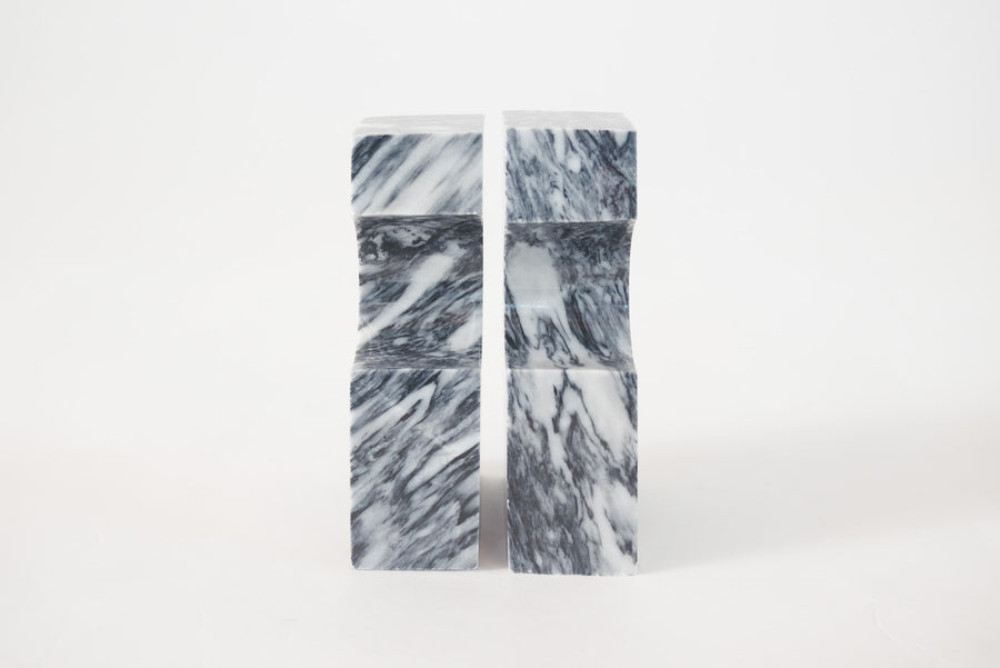 Sculptural Marble Bookends