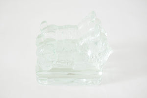 Glass Scottie Bookends