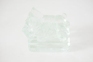 Glass Scottie Bookends