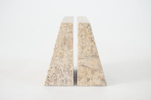 Fossilized Stone Bookends