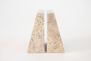 Fossilized Stone Bookends