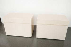 Maison Rougier Lacquered Minimalist Nightstands